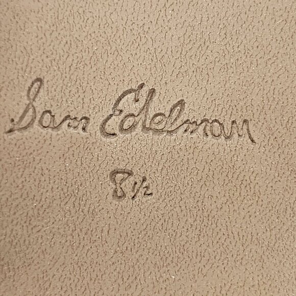 Sam Edelman Size 8.5 Bronson Black Suede Chelsea Boots Stacked Block Heel - Picture 3 of 10